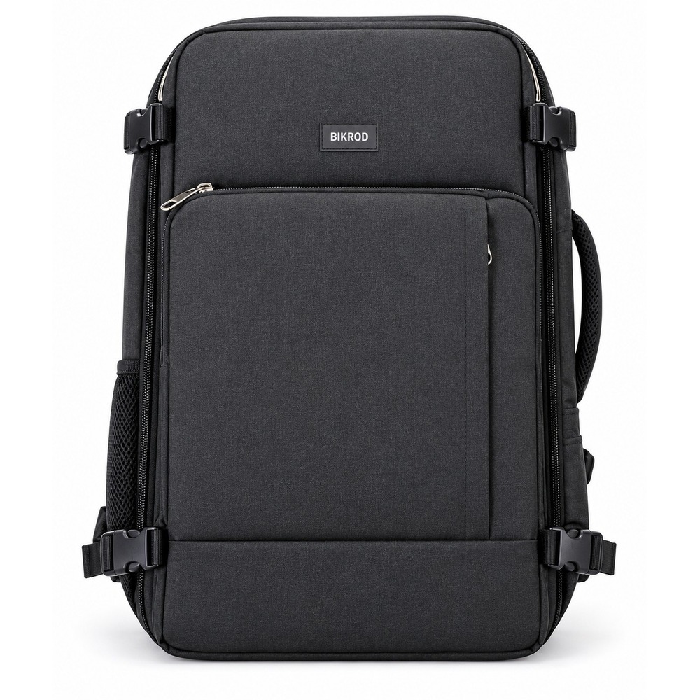 BIKROD Travel Backpack Unisex 18" Black Luggage Style Carry On Bag